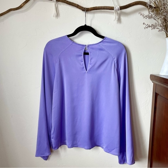 Prologue Purple Satin Blouse - Picture 6 of 8